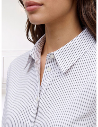 Camicia sfiancata rigata