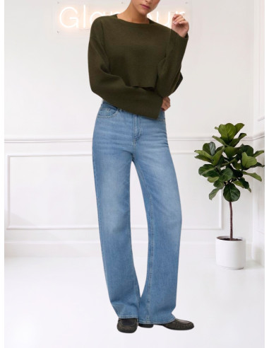 Maglioncino Crop Verde Militare Donna | Vero Moda