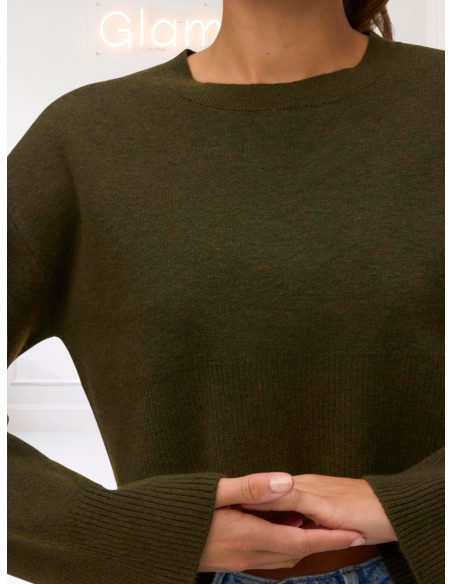 Maglioncino Crop Verde Militare Donna | Vero Moda