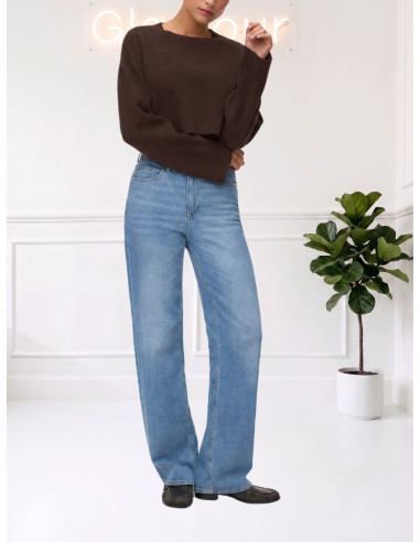 Maglioncino Crop Moro Donna a Maniche Lunghe | Vero Moda