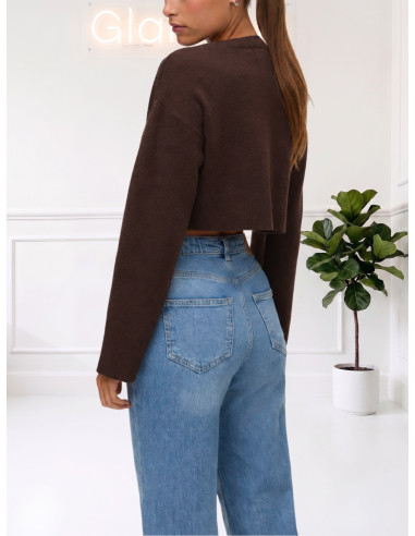Maglioncino Crop Moro Donna a Maniche Lunghe | Vero Moda