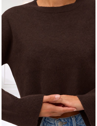 Maglioncino Crop Moro Donna a Maniche Lunghe | Vero Moda
