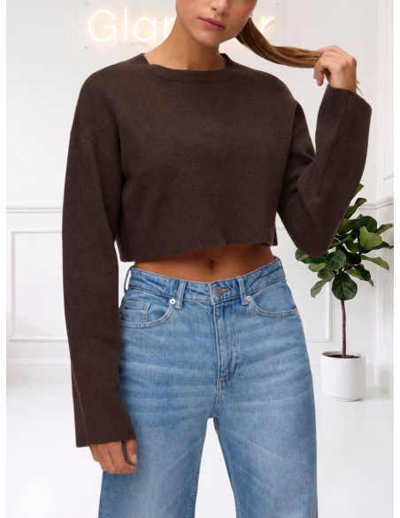 Maglioncino Crop Moro Donna a Maniche Lunghe | Vero Moda