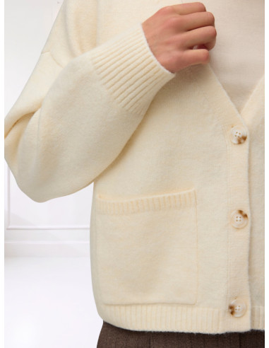 Cardigan Bianco con Tasche e Bottoni | Vero Moda