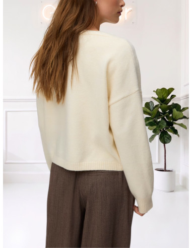 Cardigan Bianco con Tasche e Bottoni | Vero Moda