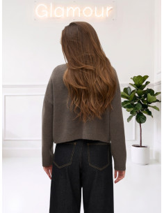 Cardigan Fango con Tasche e Bottoni Tartarugati - Vero Moda