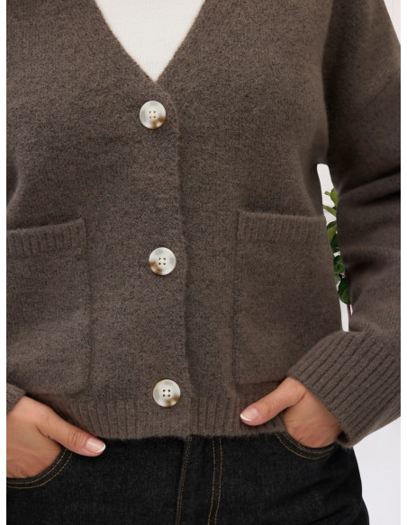Cardigan Fango con Tasche e Bottoni | Vero Moda