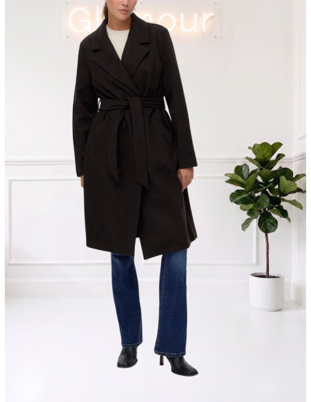 Cappotto Lungo Moro con Cintura Donna | Vero Moda
