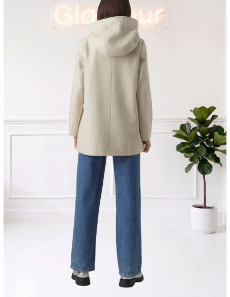 Cappotto Corto Beige con Cappuccio Donna | Vero Moda