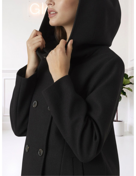 Cappotto Corto Nero con Cappuccio Donna | Vero Moda