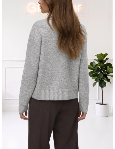 Dolcevita Grigio con Bottoni Gioiello | Vero Moda