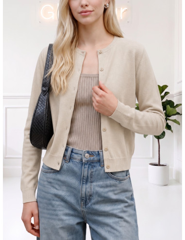 Cardigan Panna Girocollo in Lana Merino | Vero Moda