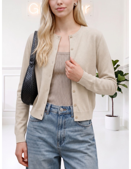 Cardigan Panna Girocollo in Lana Merino | Vero Moda