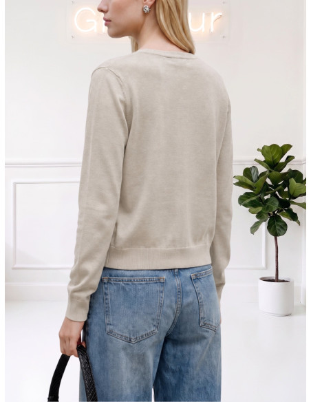 Cardigan Panna Girocollo in Lana Merino | Vero Moda