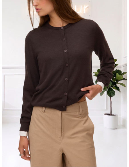 Cardigan Moro Girocollo in Lana Merino | Vero Moda