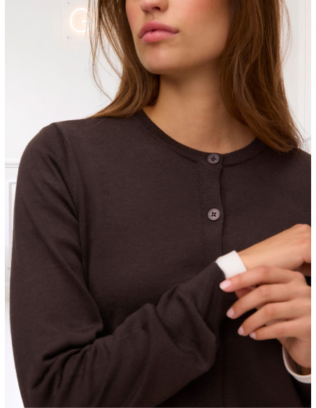 Cardigan Moro Girocollo in Lana Merino | Vero Moda