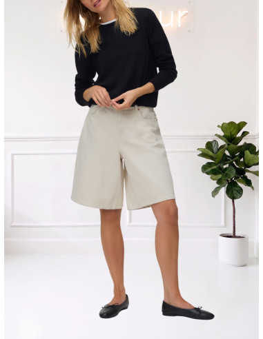 Maglioncino Nero Girocollo in Lana Merino | Vero Moda