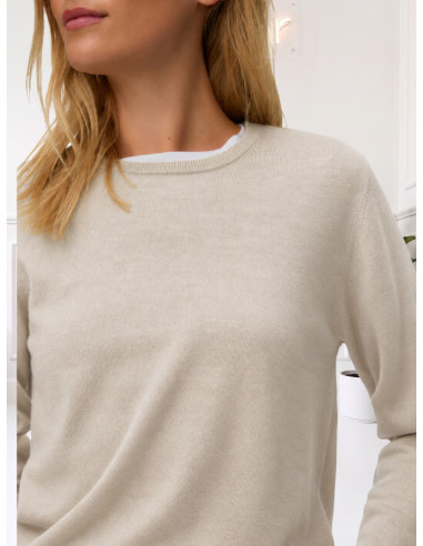 Maglioncino Panna Girocollo in Lana Merino | Vero Moda