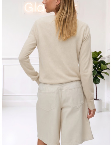 Maglioncino Panna Girocollo in Lana Merino | Vero Moda