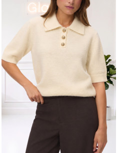 Pullover Panna con Bottoni Gioiello Donna | Vero Moda