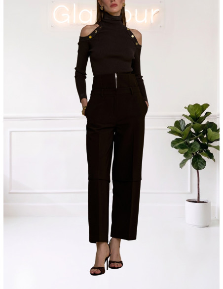 Maglia Dolcevita Spalle Scoperte Moro | No Secrets