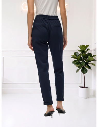 Pantalone elastico gamba stretta NAVY 10225280