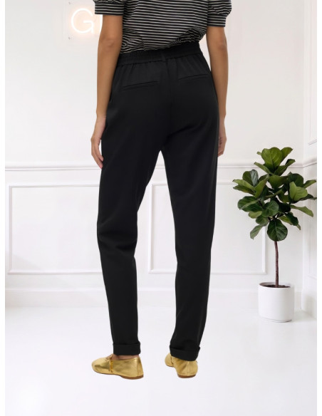 Pantalone elastico gamba stretta NERO 10225280