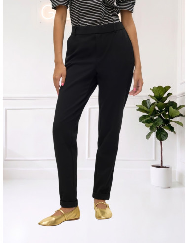 Pantalone elastico gamba stretta NERO 10225280