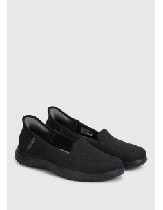 Slip-On Donna On The Go Flex Clover Nero - Skechers