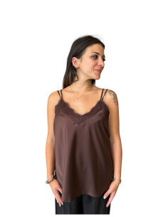 Top Raso Incrocio Pizzo Zahjr