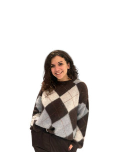 Pullover rombi rigo lurex