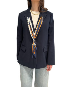 Giacca monopetto foulard