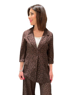 Giacca monopetto pizzo san gallo