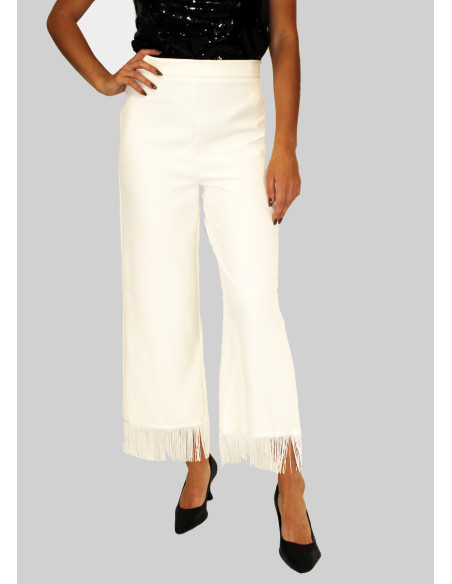Pantalone orlo frange,pantalone donna,glamour