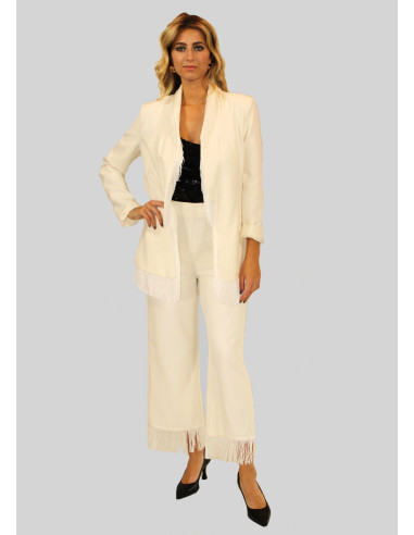 Pantalone orlo frange,pantalone donna,glamour
