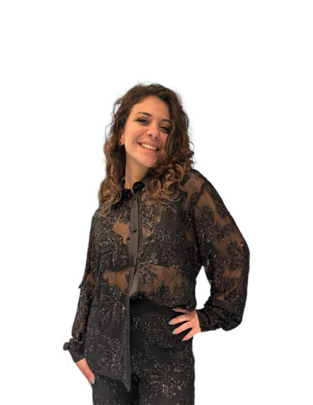 Camicia inserto paillettes