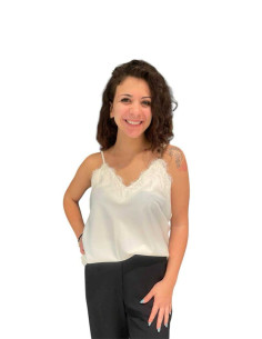 Top con pizzo donna Zahjr