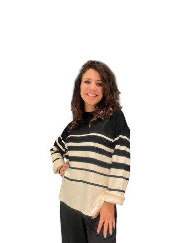 Pullover rigato