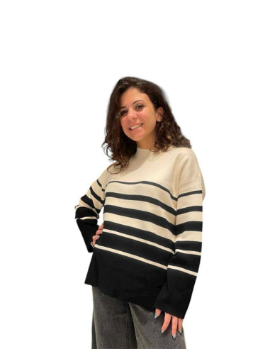 Pullover rigato