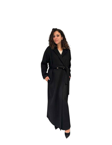 Cappotto Lungo Doppiopetto Beige in Lana | Le Streghe