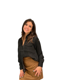 Camicia con Taschine Effetto Satin Vero Moda