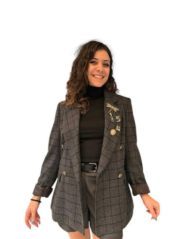 Giacca doppio petto tartan - piedpull