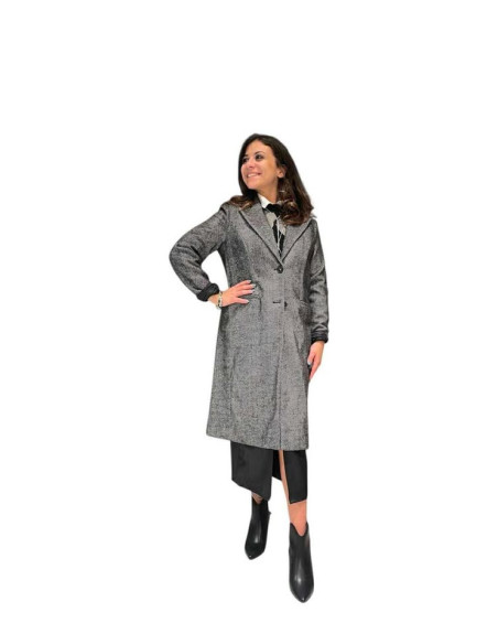 Cappotto lungo spigato