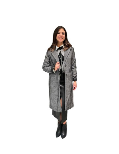 Cappotto lungo spigato
