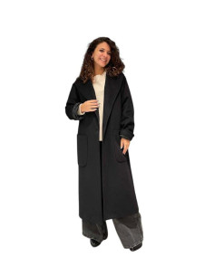 Cappotto lungo rever con tasche