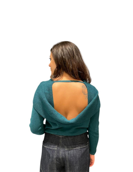 Maglia scollo retro