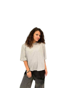 Tshirt fondo raso - pizzo