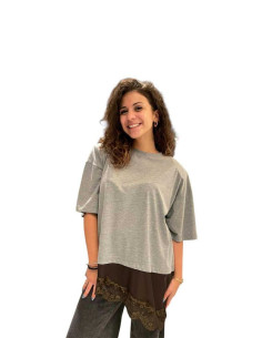 Tshirt fondo raso - pizzo