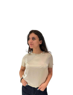 T-shirt satin avorio donna Maryley
