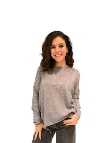 Maglia a scatola doppie tasche
